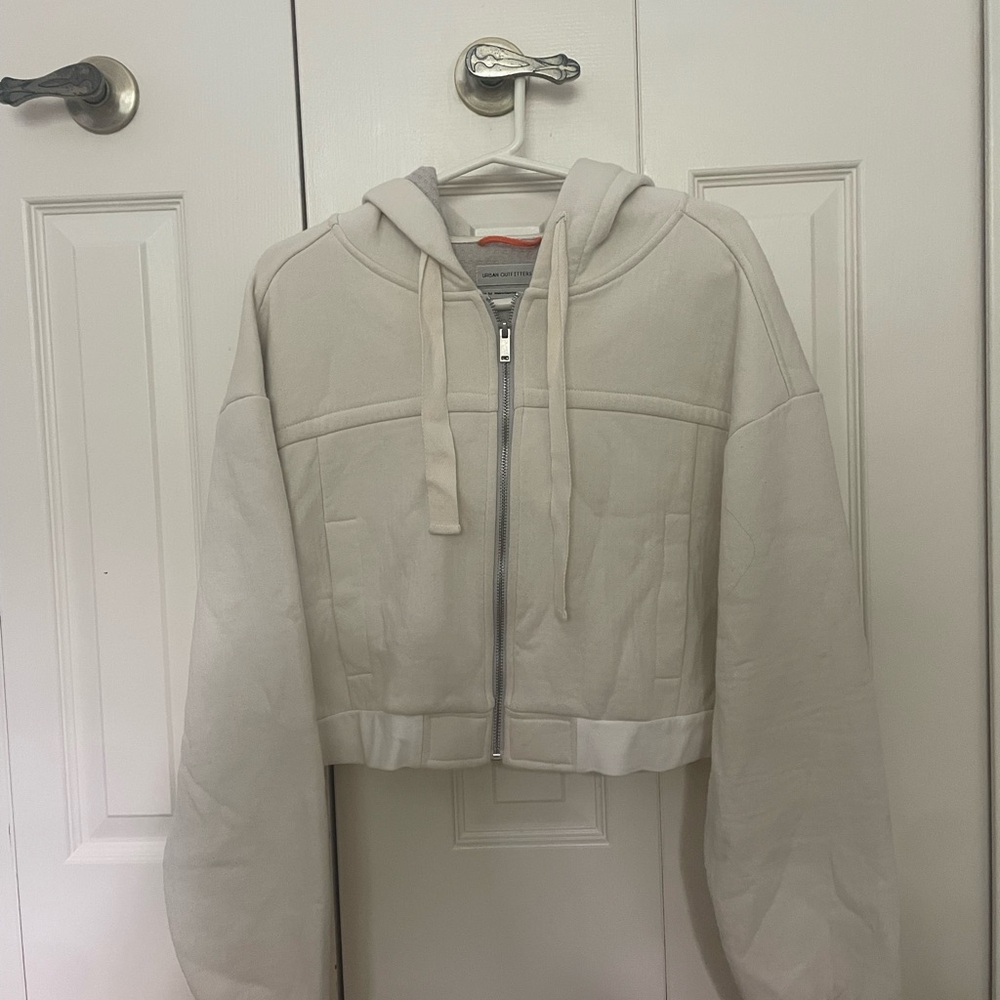 Urban Outfitters White Zip Up